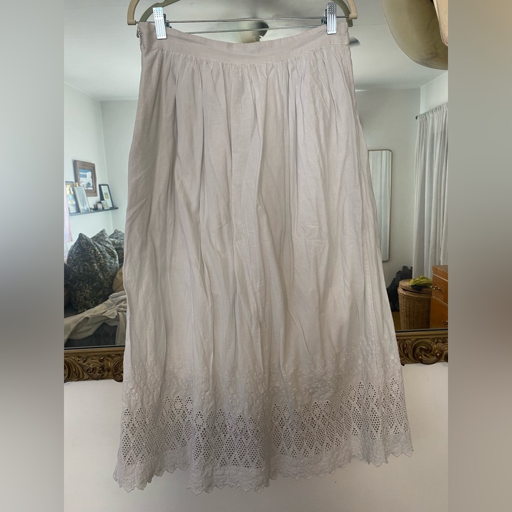 Gap white cotton maxi skirt